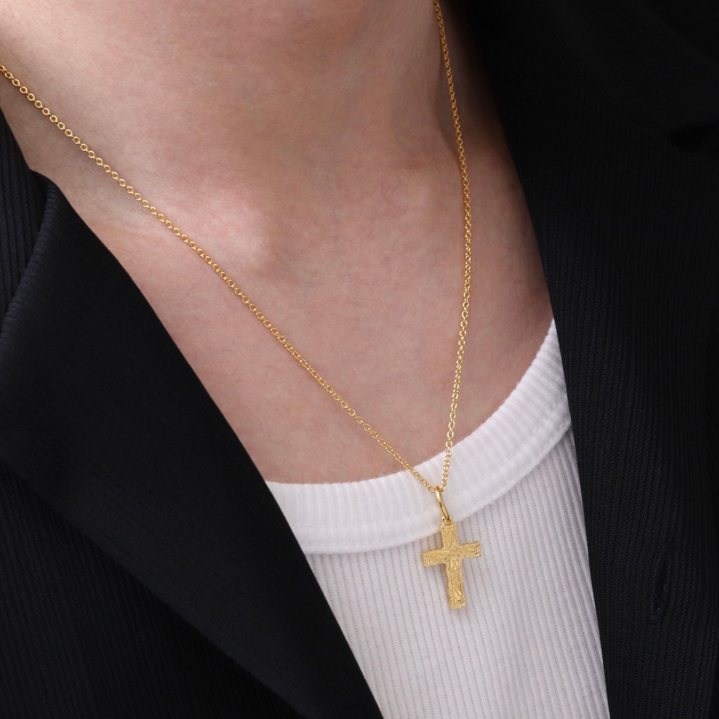 Hawaiian scroll cross necklace(Hne0009g)