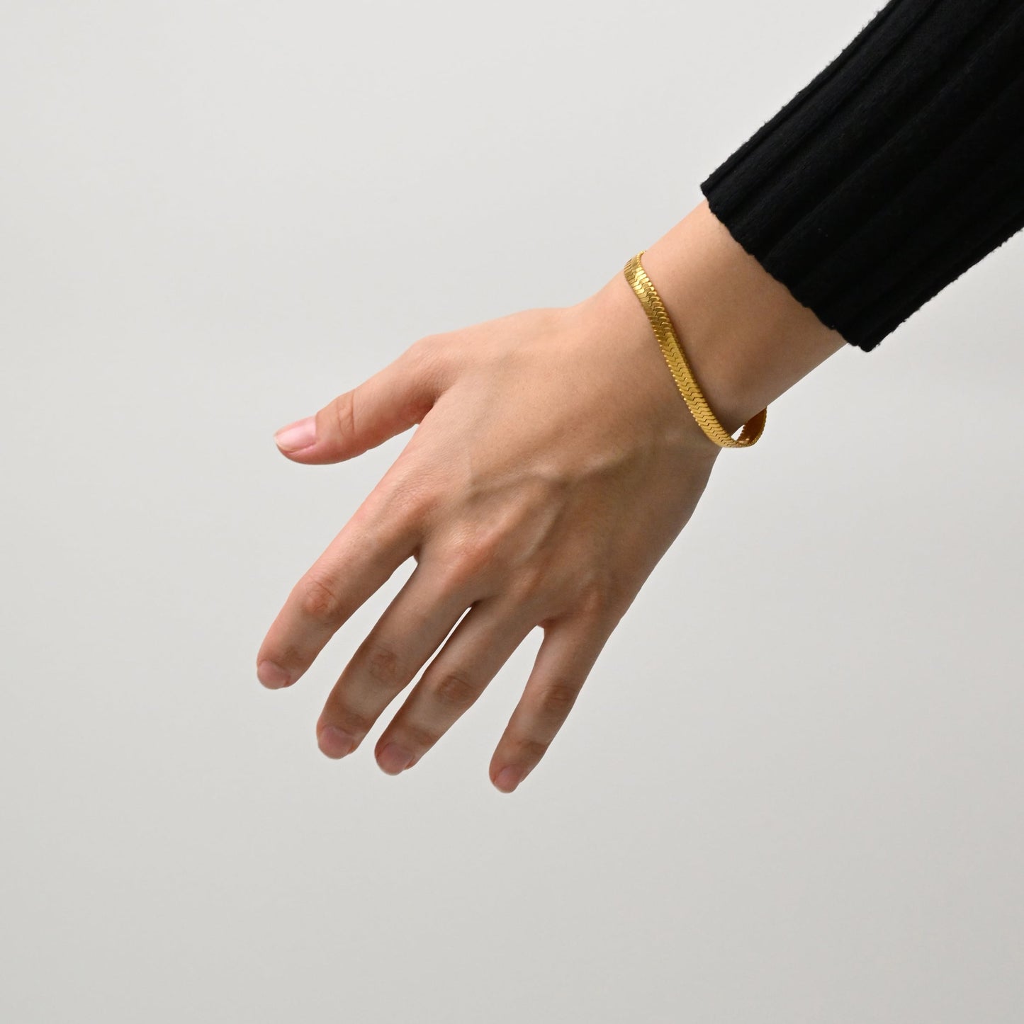 Flat snake chain bracelet(rbr0009g)