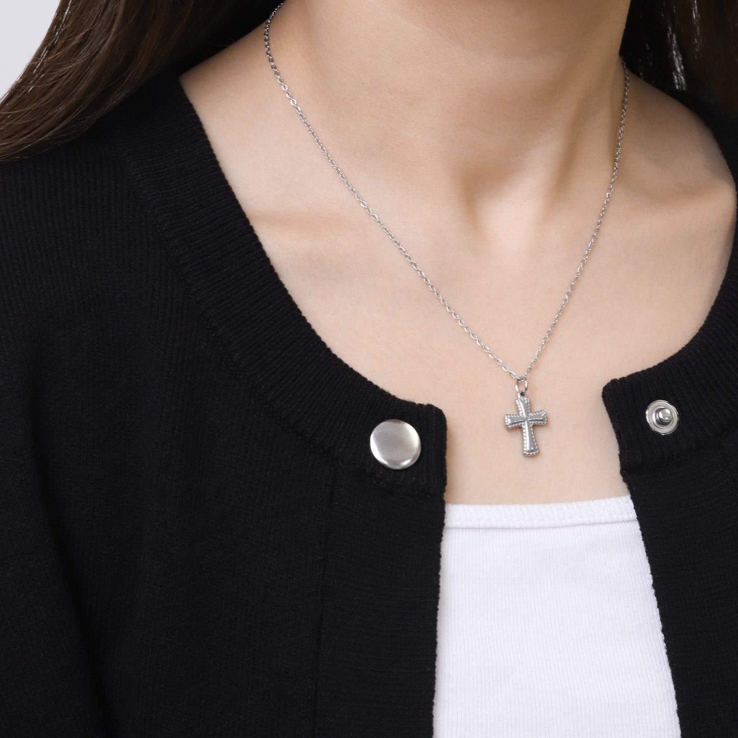 Vintage cross necklace(cne0078s)