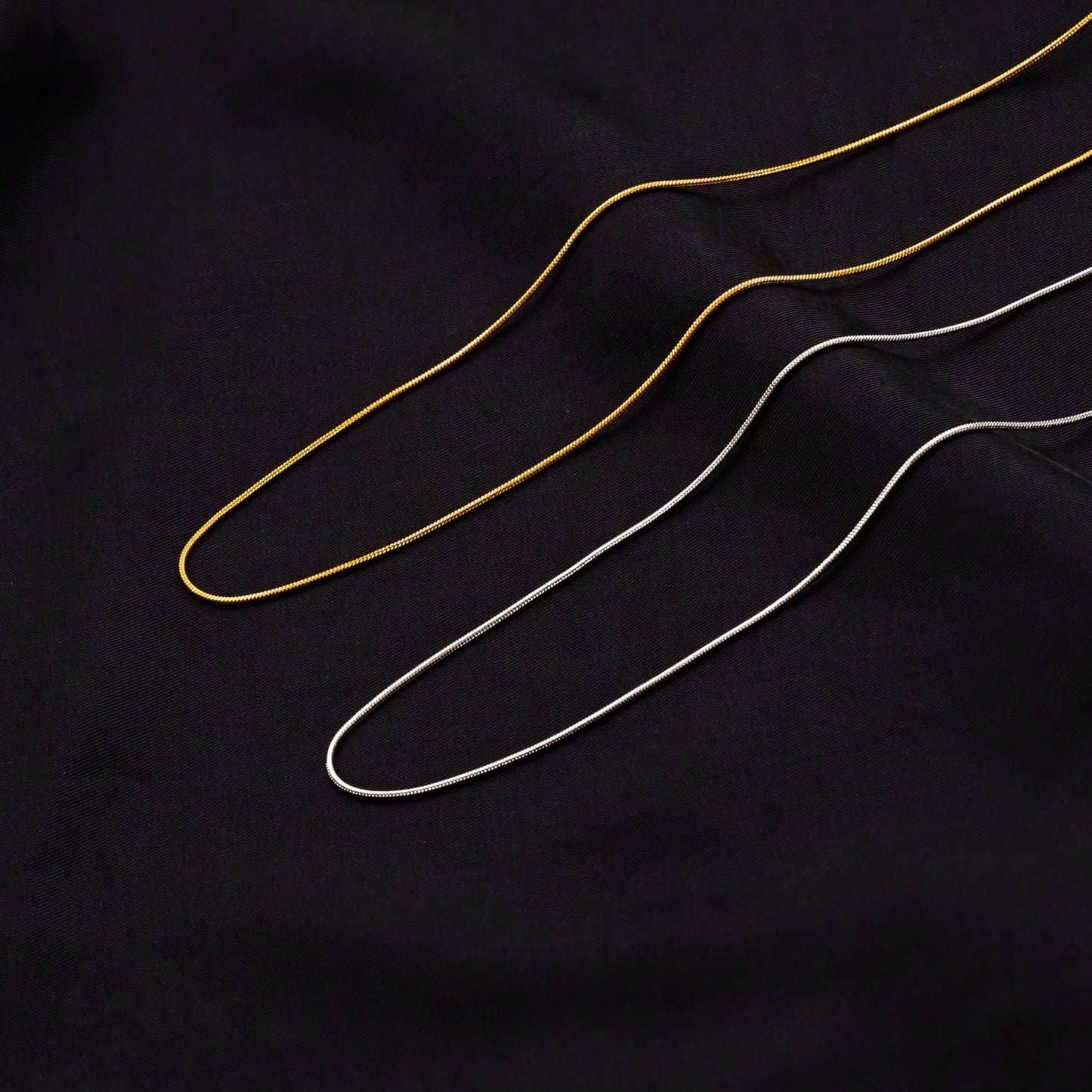 Round snake slim chain necklace(cne0059g)