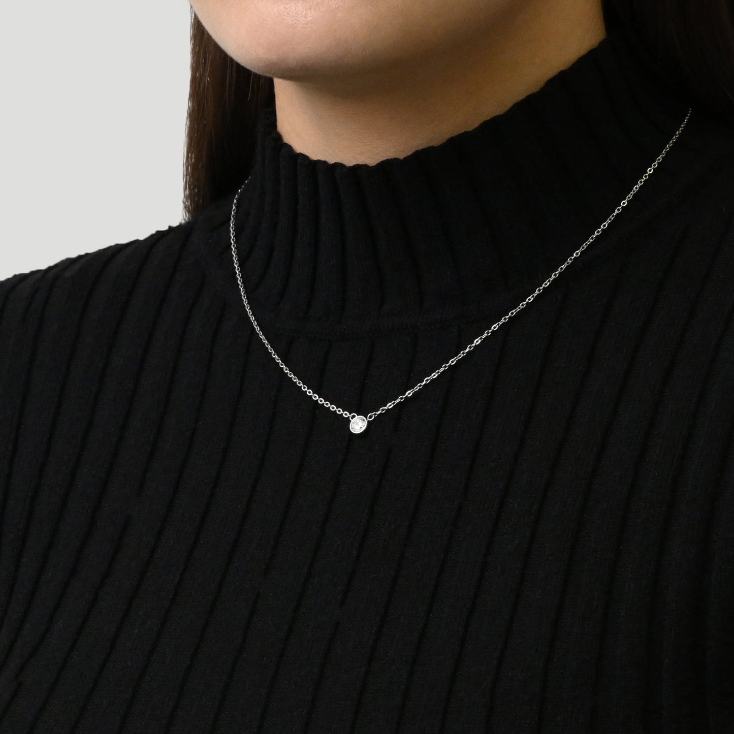 Single zirconia necklace(rne0106s)