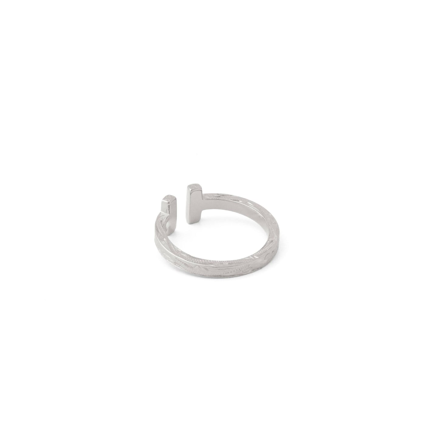 Hawaiian scroll T-shape ring(Hri0012s)