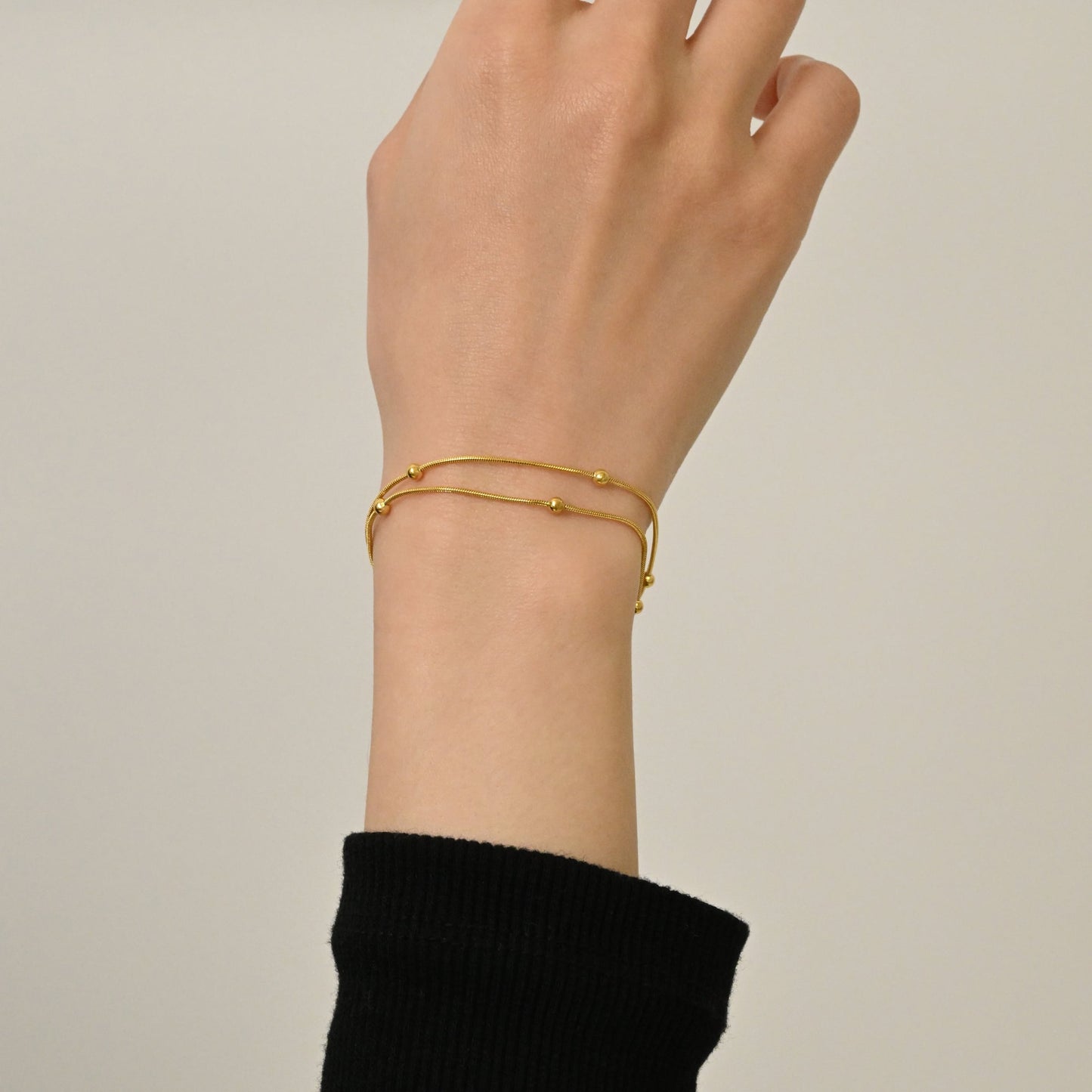 Ball snake chain bracelet(rbr0027g)