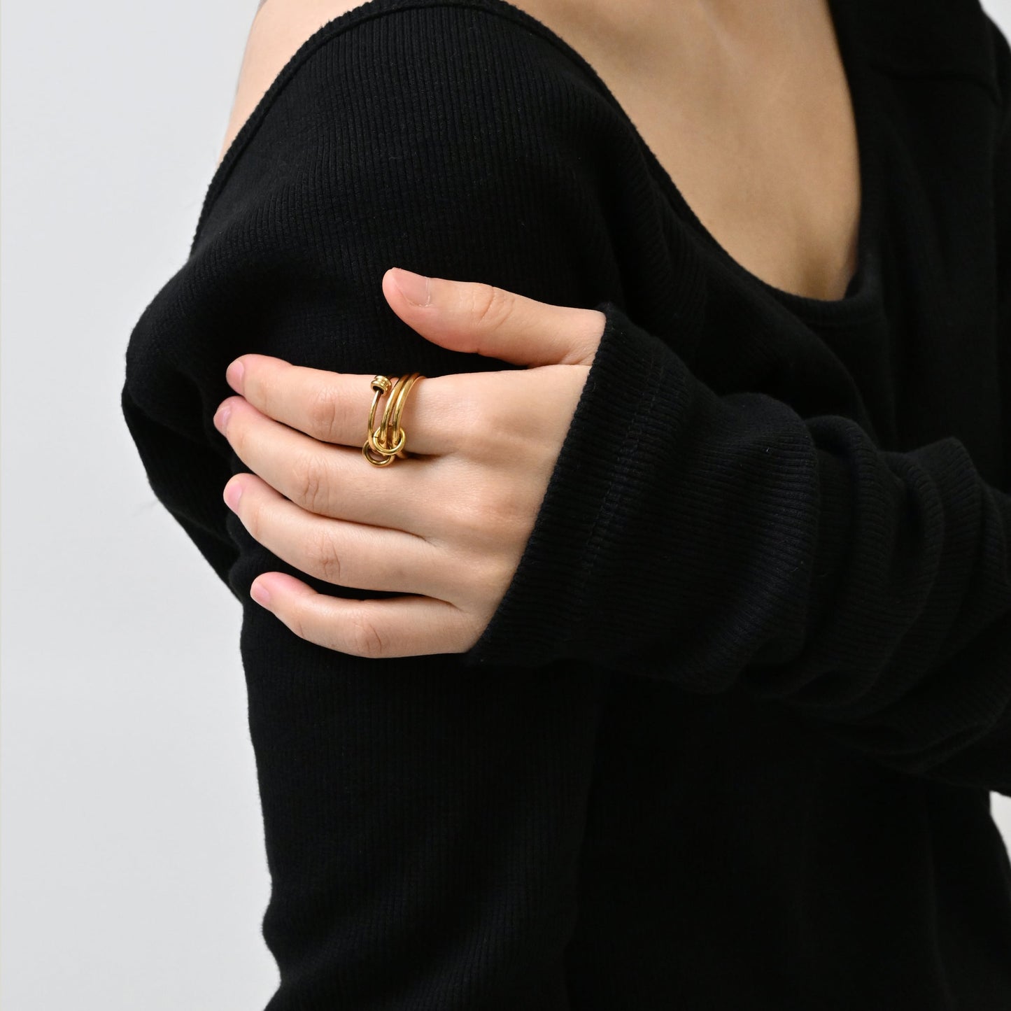 Triple finger ring(rri0058g)