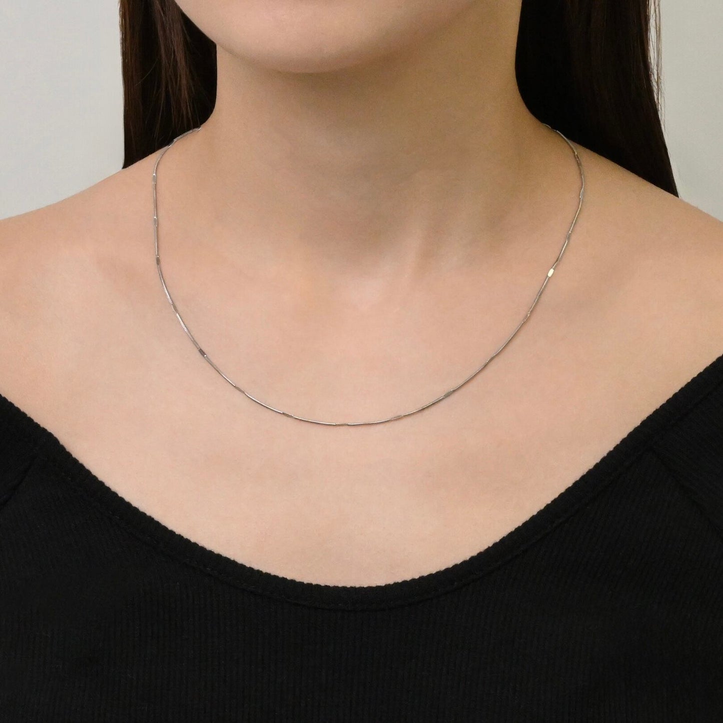 Round snake crushed necklace(rne0063s)