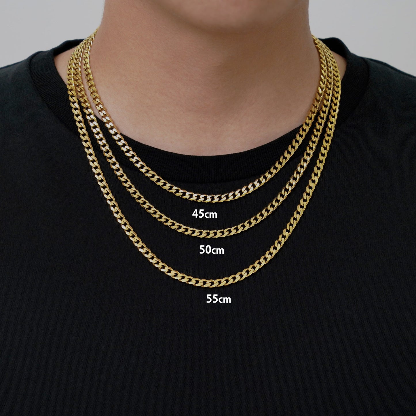 Flat link chain necklace(cne0020g)