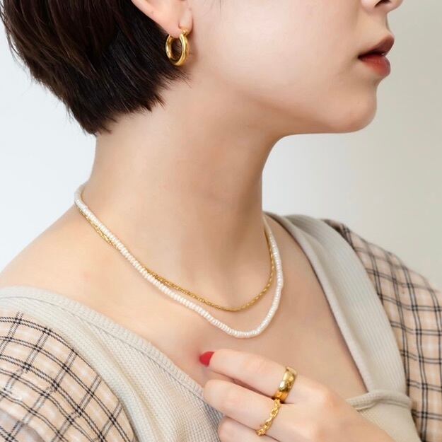 Flat rope chain necklace(rne0014g)