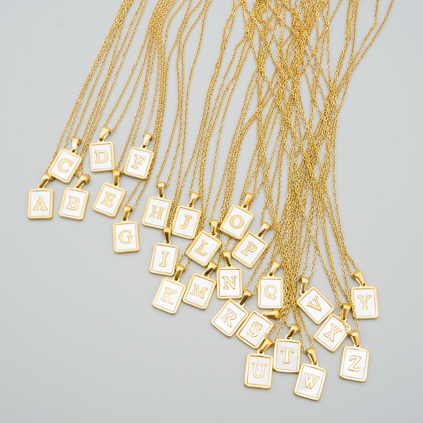 Alphabet shell necklace(rne0001g)
