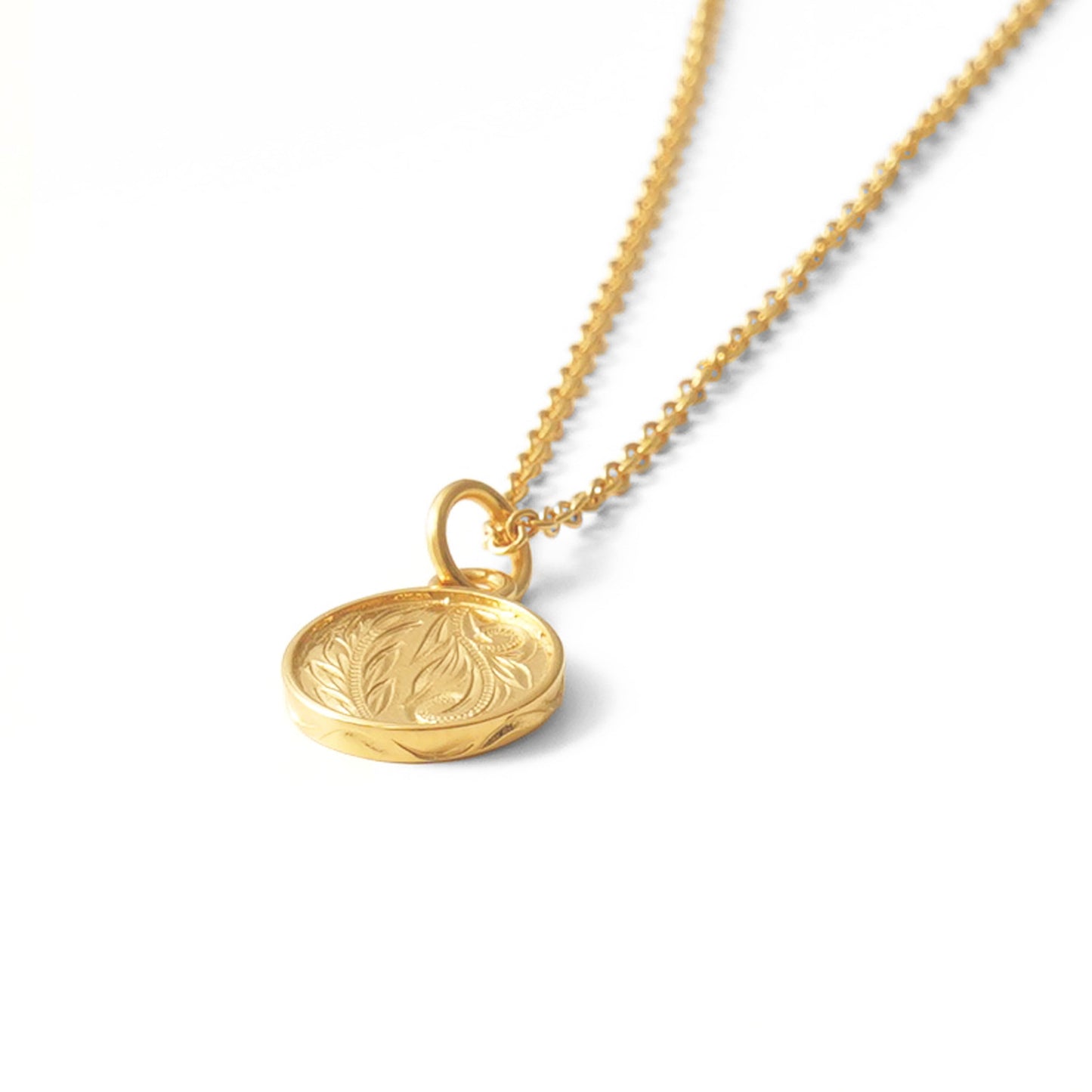 Hawaiian scroll circle necklace(Hne0011g)