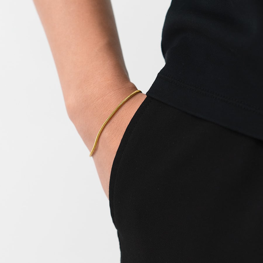 Round snake chain bracelet(cbr0028g)