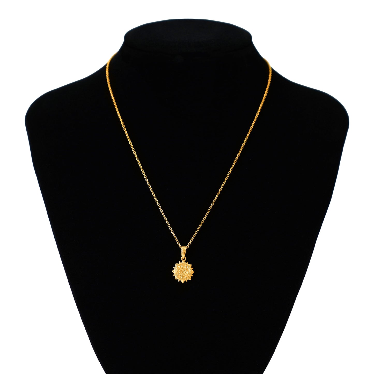 Hawaiian scroll sun necklace(Hne0001g)