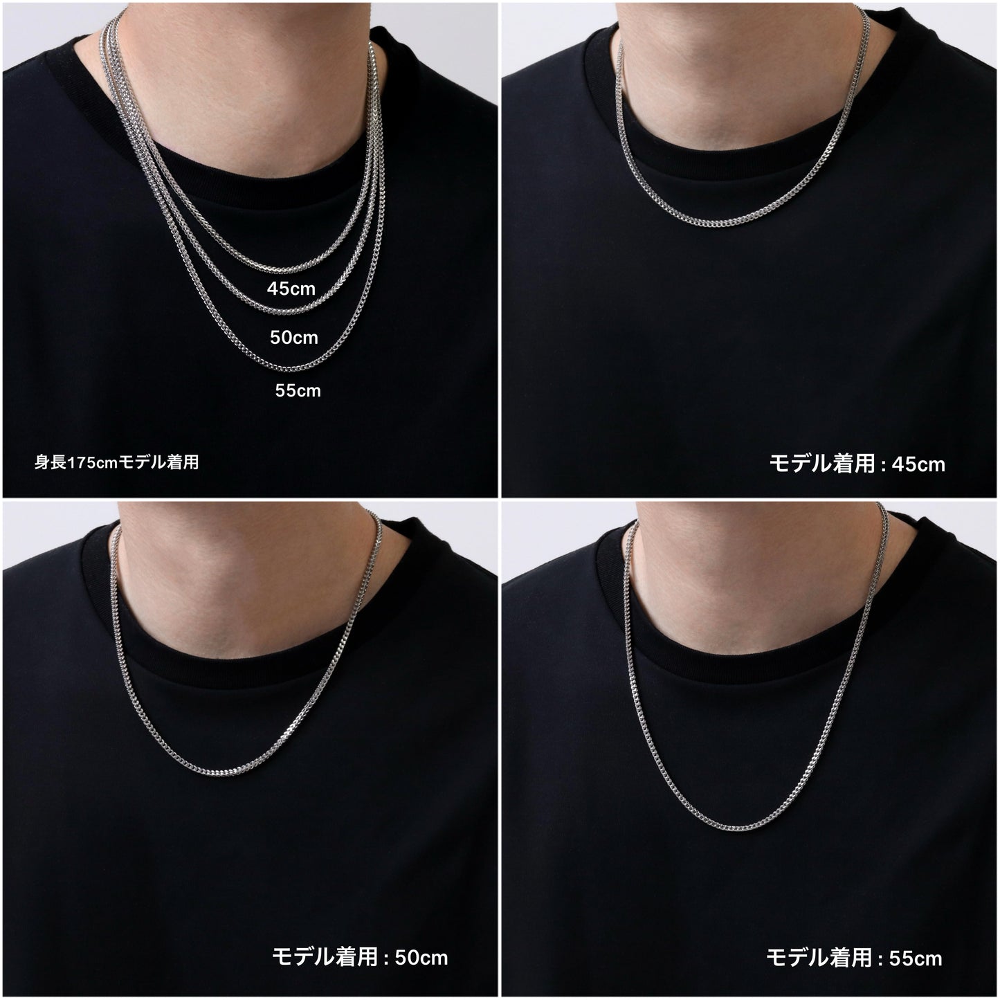 Square link chain necklace(cne0088s)