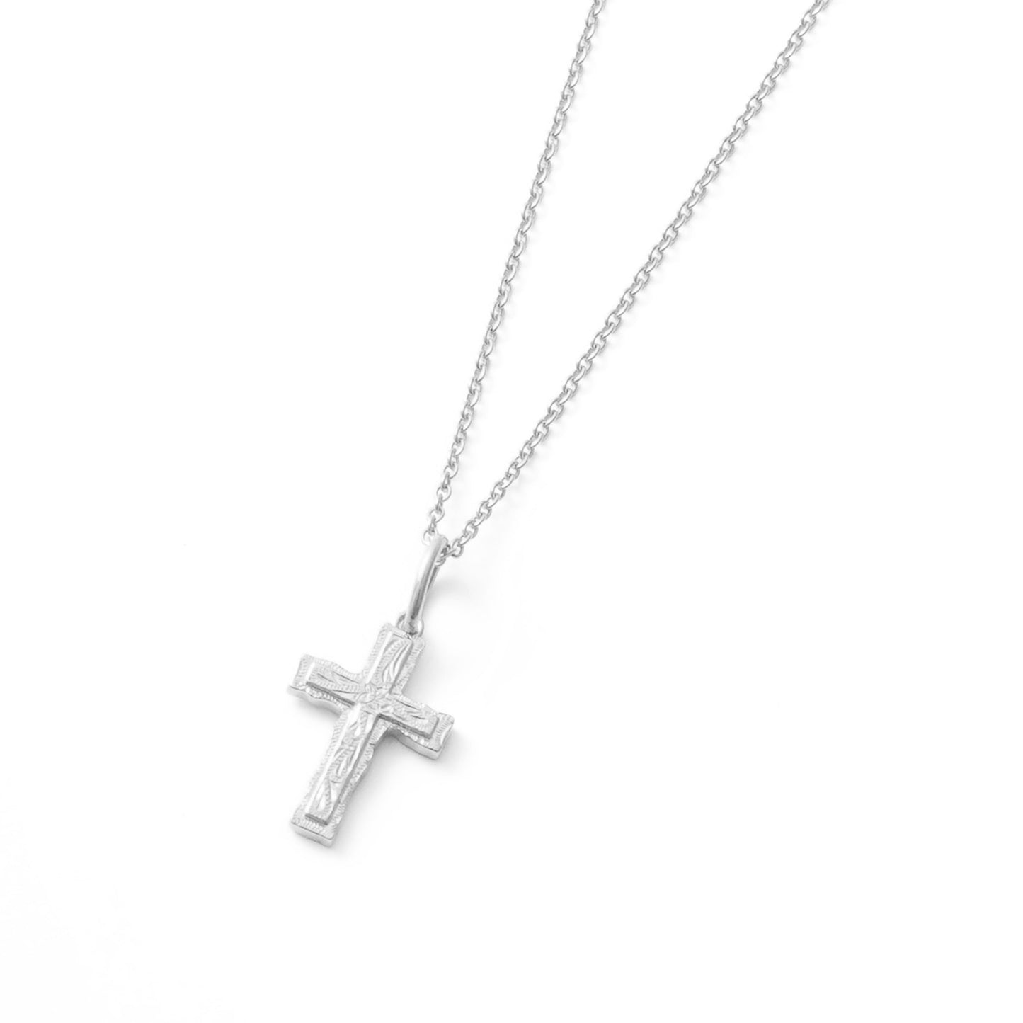 Hawaiian scroll cross necklace(Hne0010s)