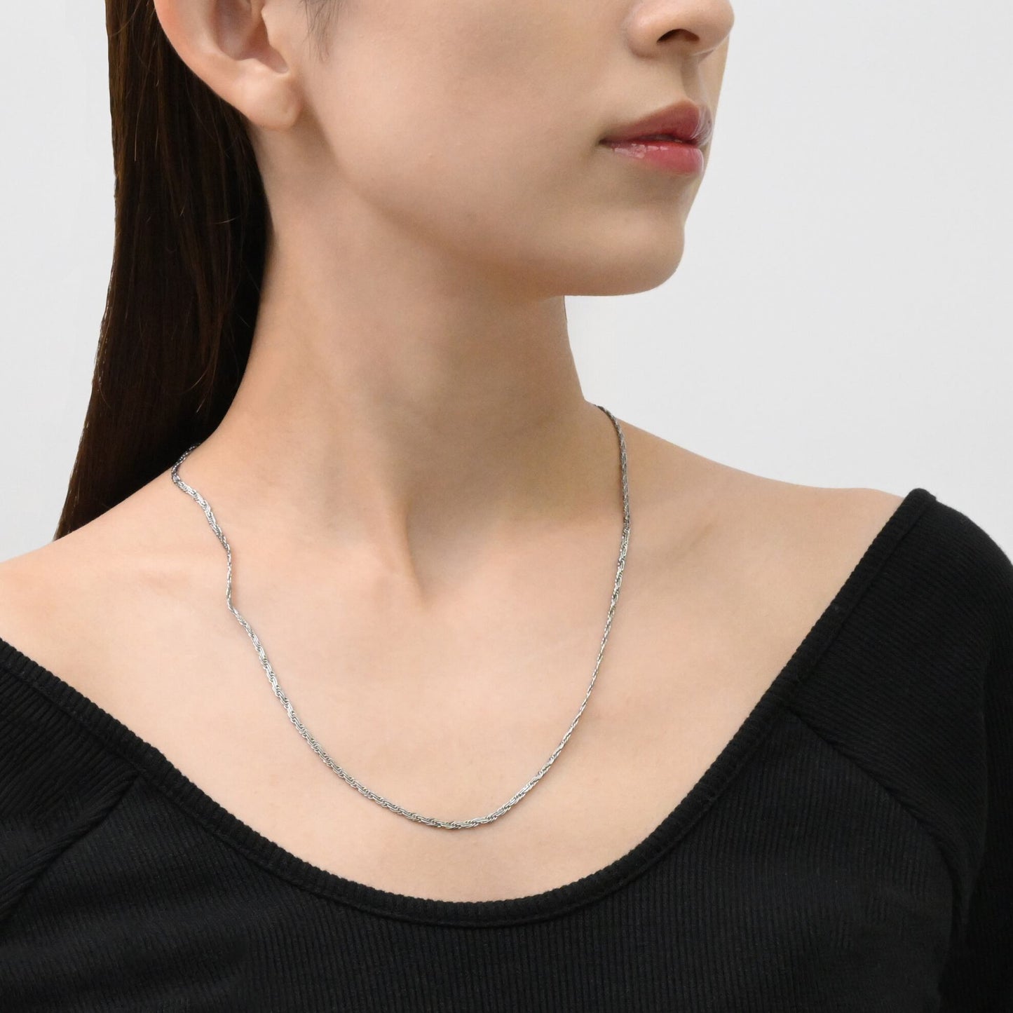 Flat rope chain necklace(rne0015s)