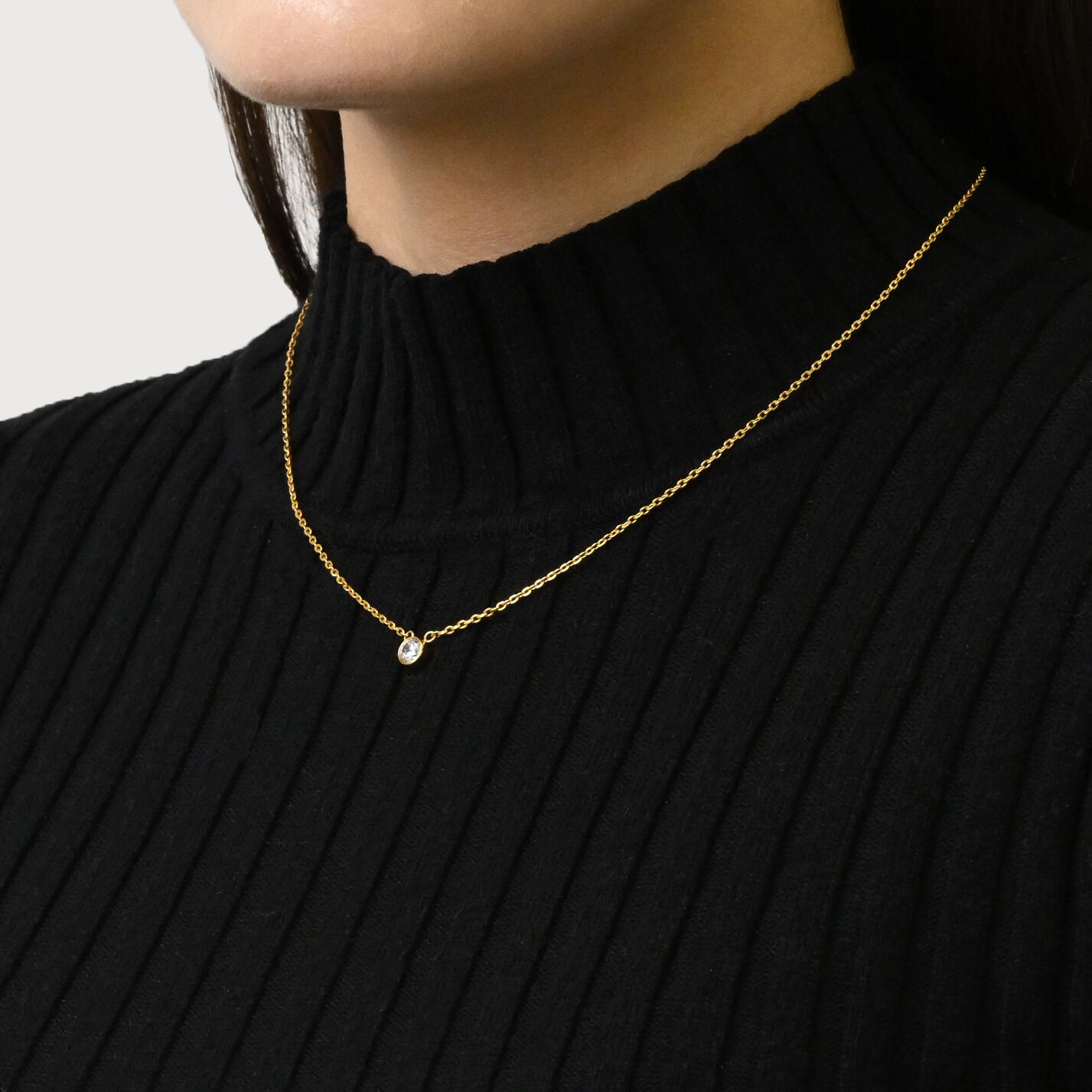 Single zirconia necklace(rne0105g)