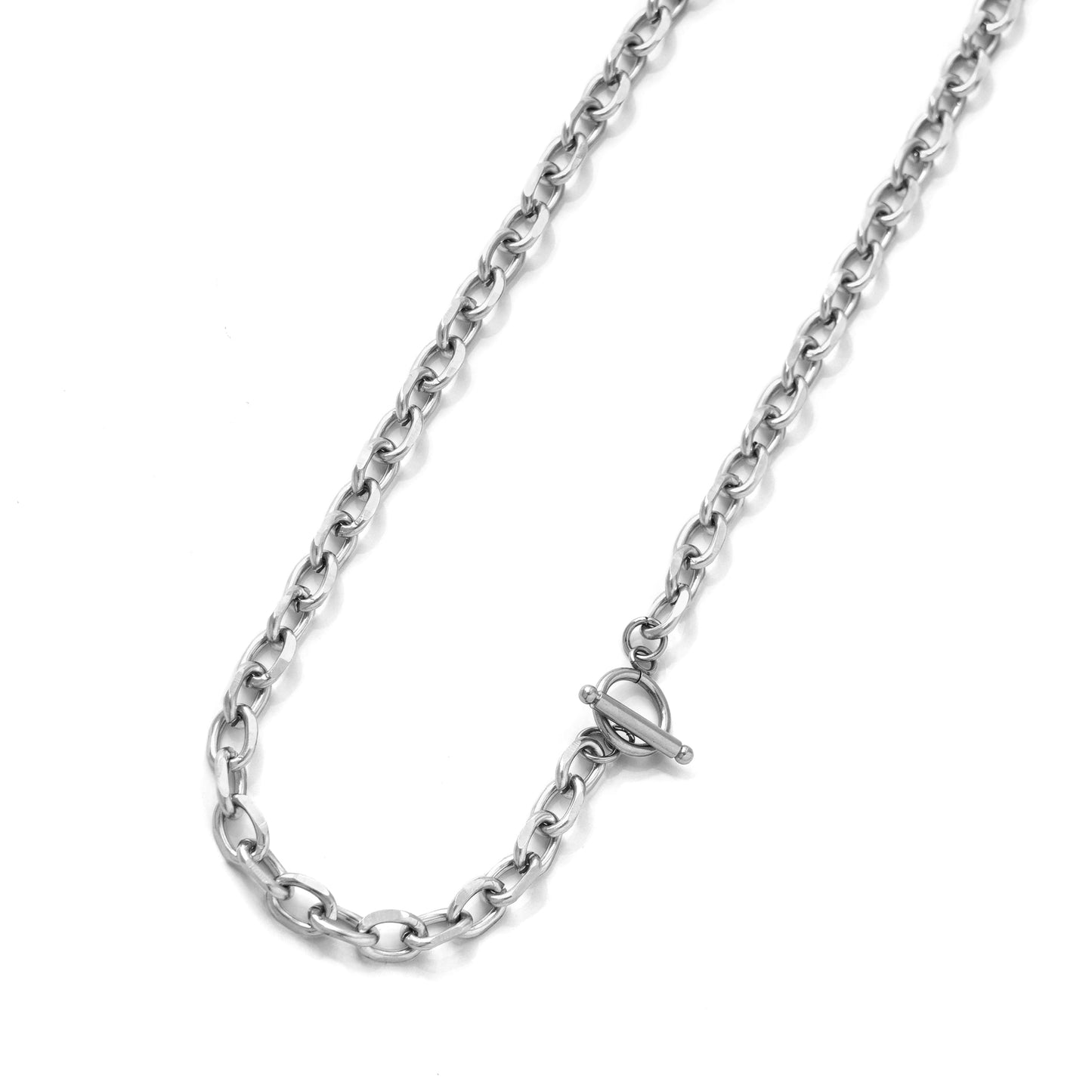 Cut cable chain necklace(cne0012s)