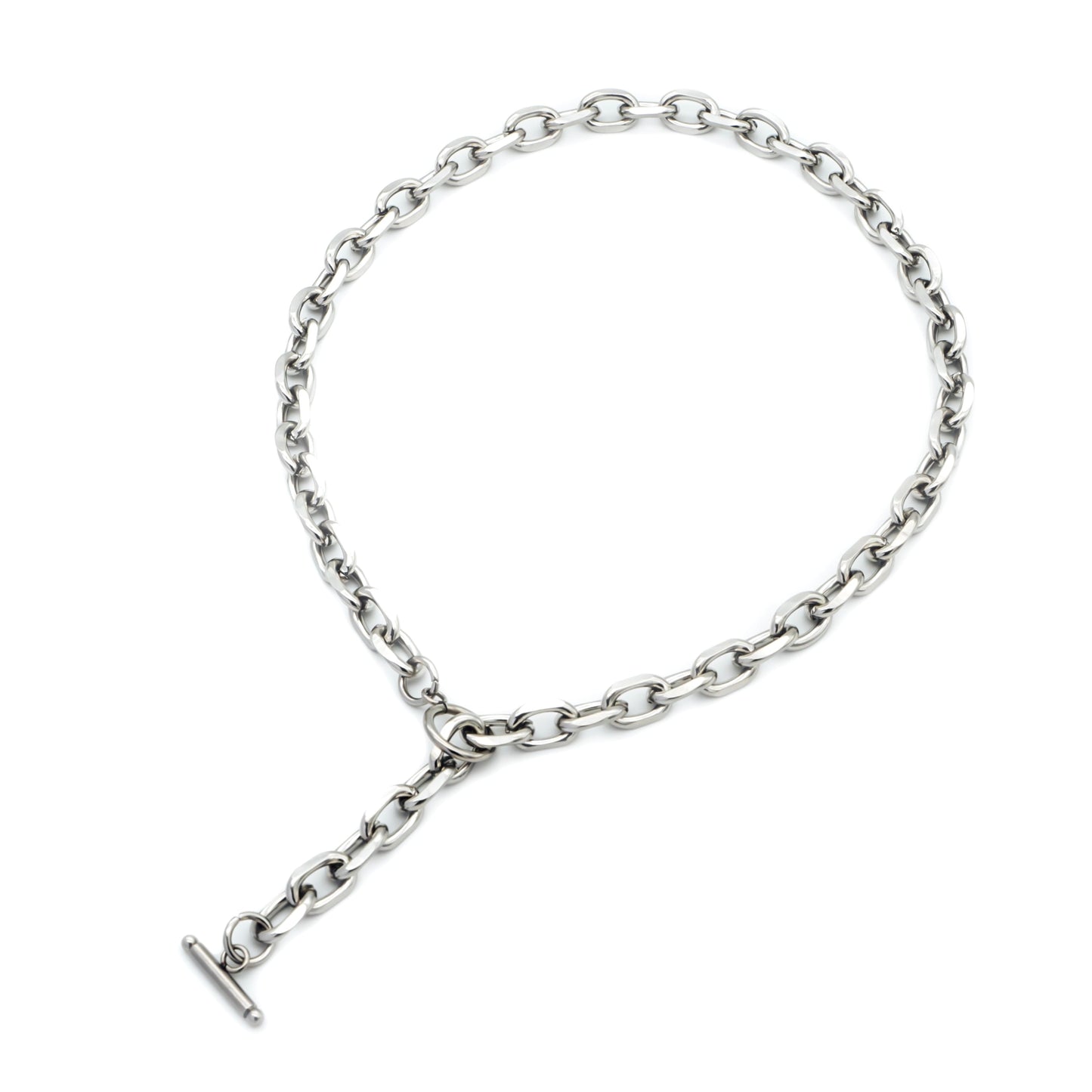 Cut cable chain necklace(cne0012s)