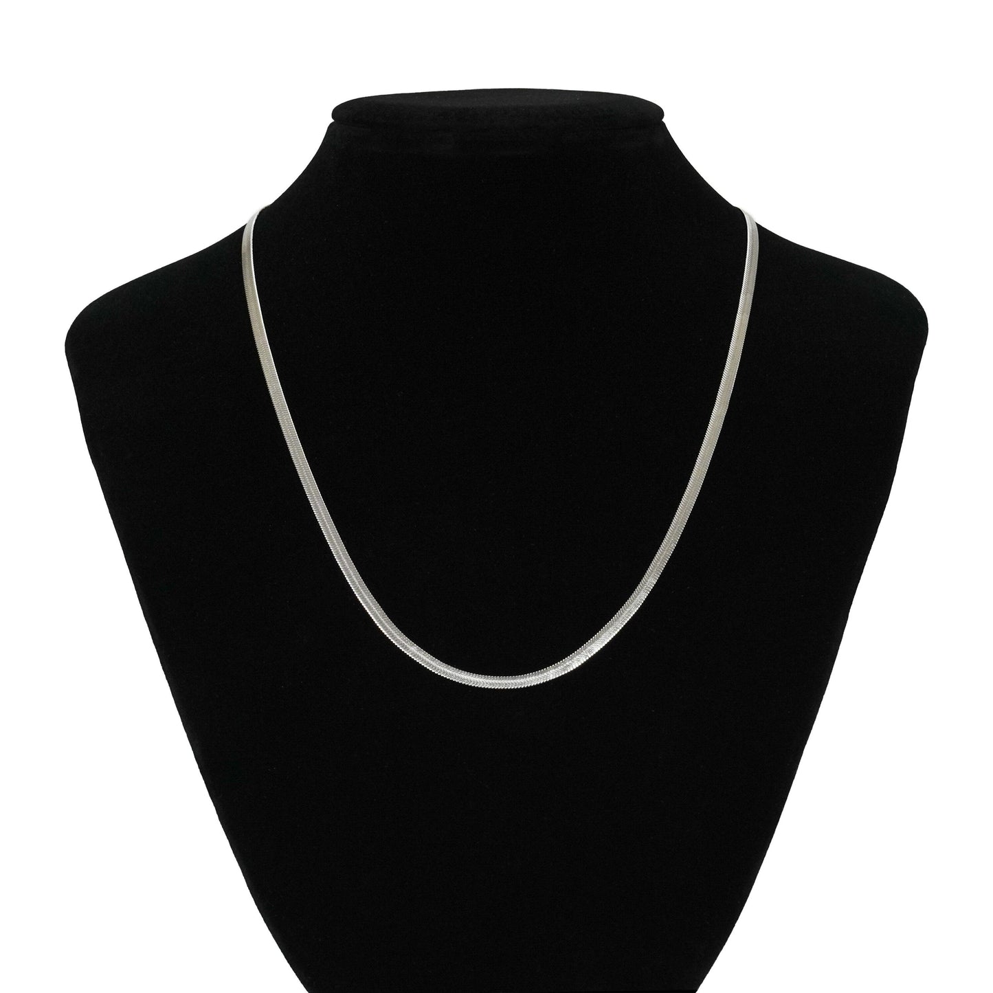 Flat snake chain necklace(cne0023s)