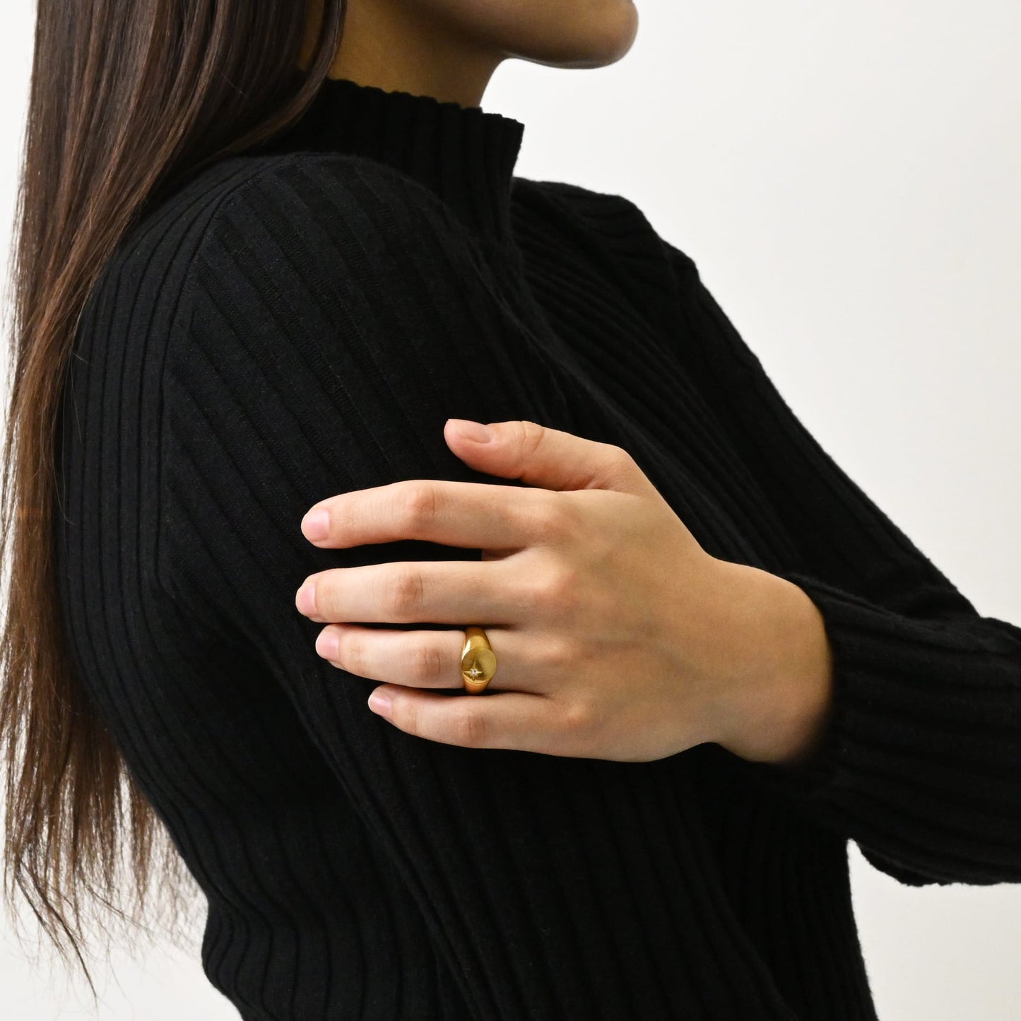 Sun cz signet ring(rri0032g)
