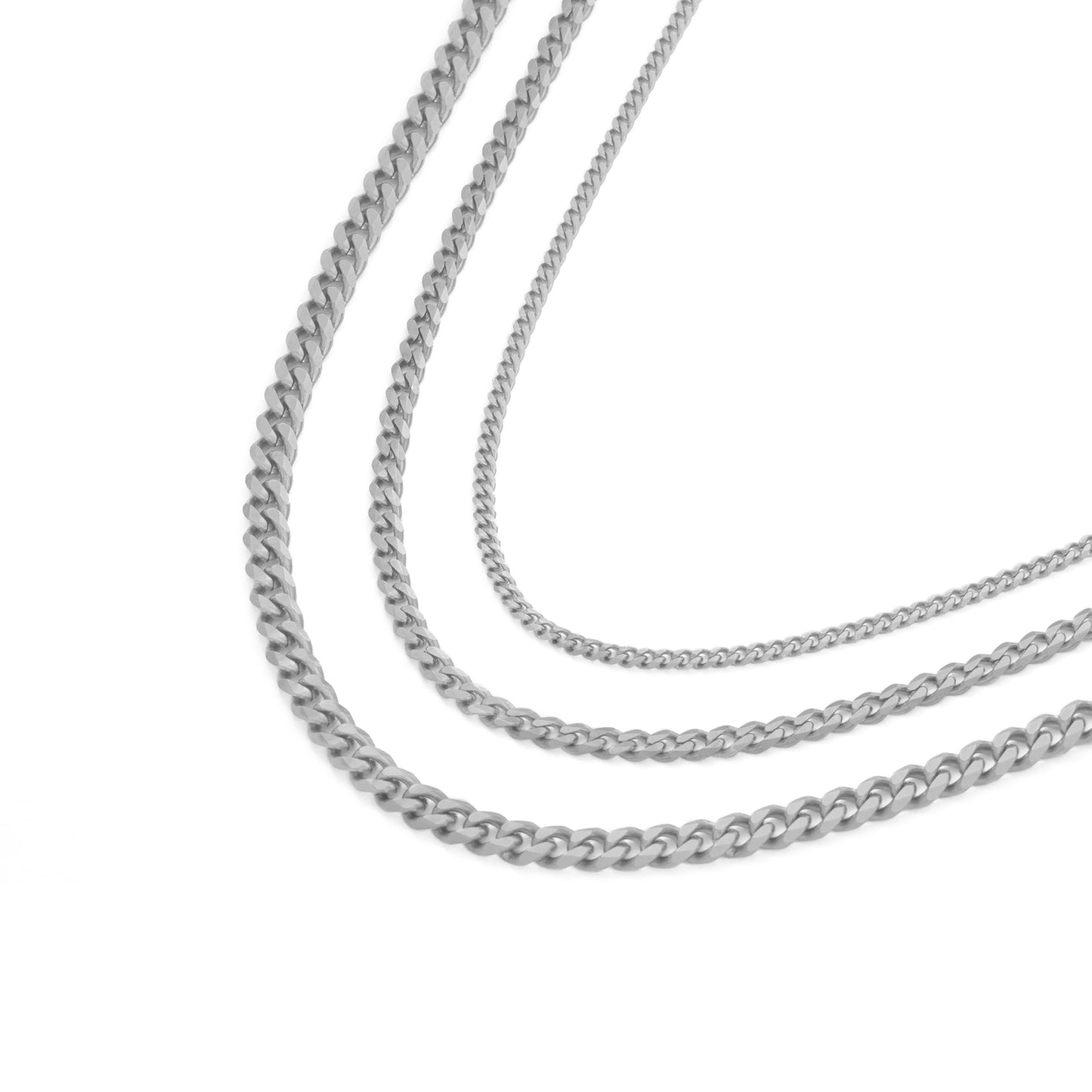 Flat link chain necklace(cne0021s)