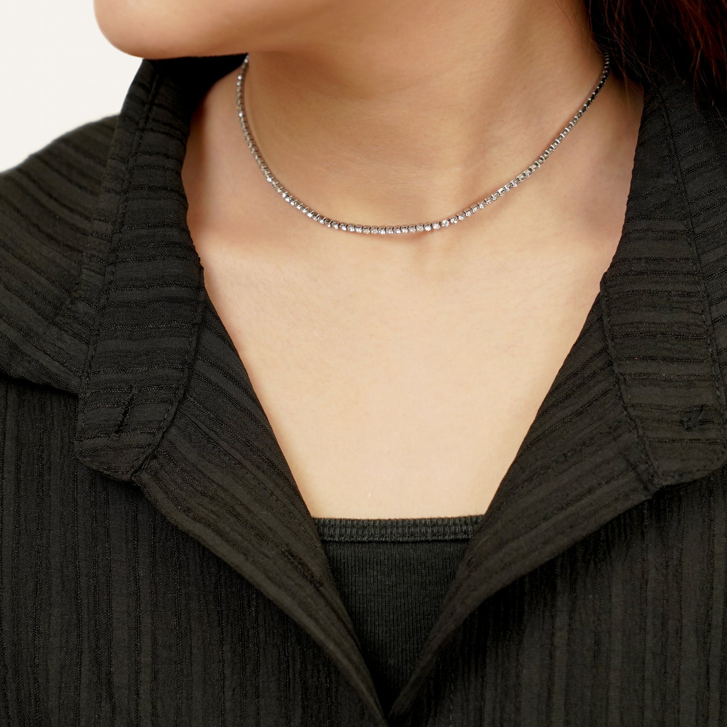 Cz tennis necklace (rne0120s)