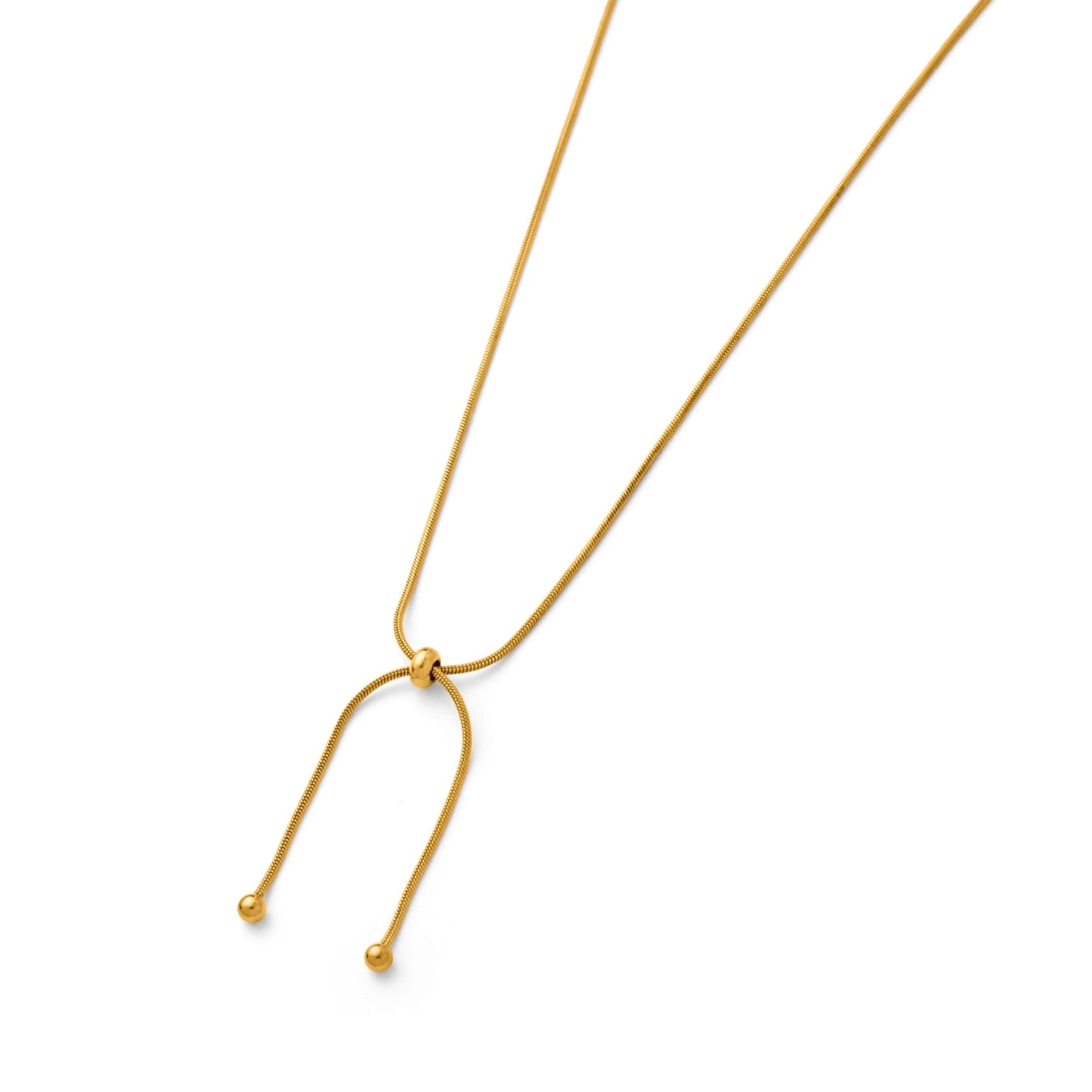 Dot long chain necklace(rne0066g)