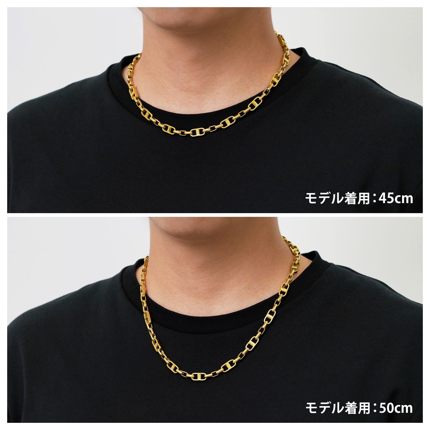 Round anker chain necklace(cne0067g)