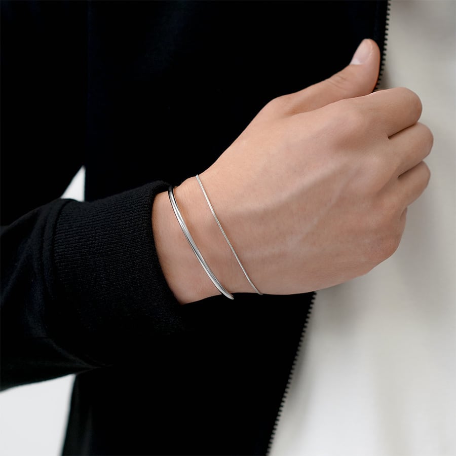 Round snake slim chain bracelet(cbr0031s)