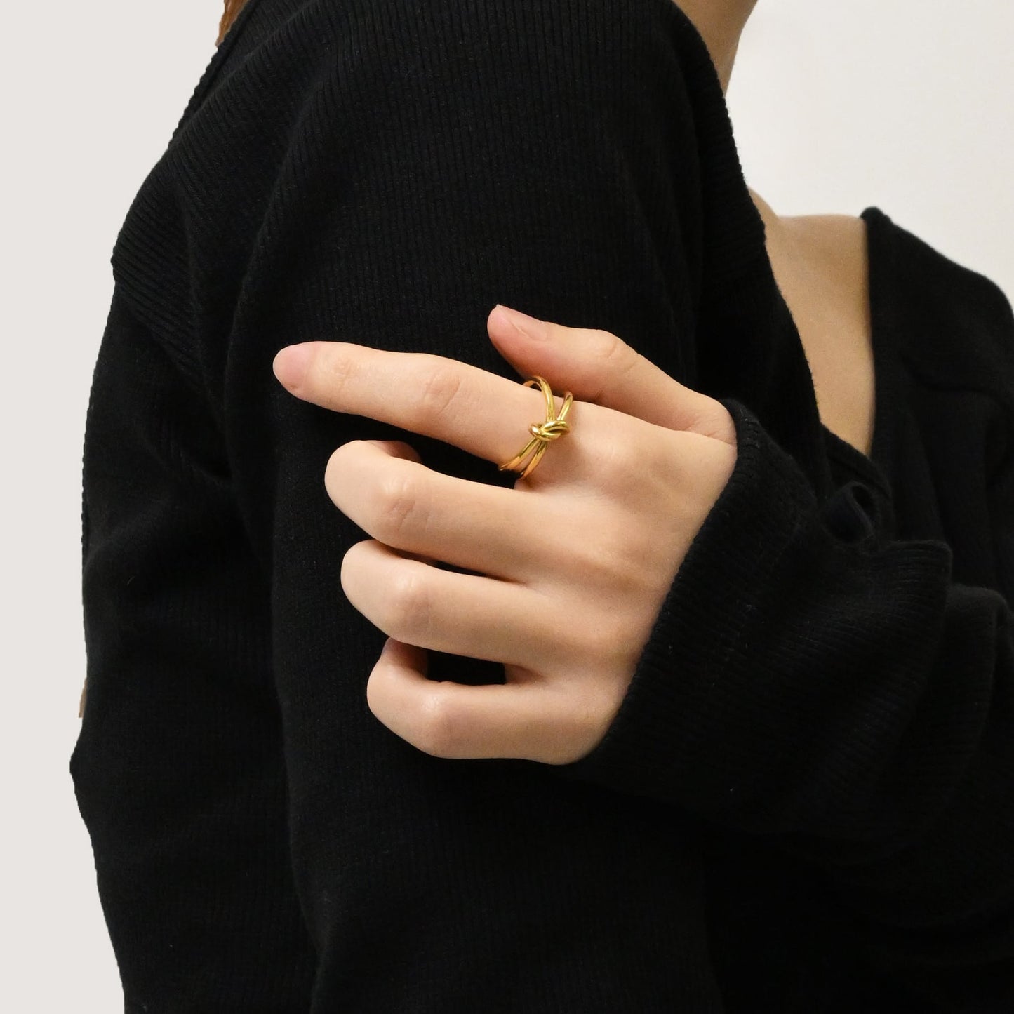 Twist knot ring(rri0091g)
