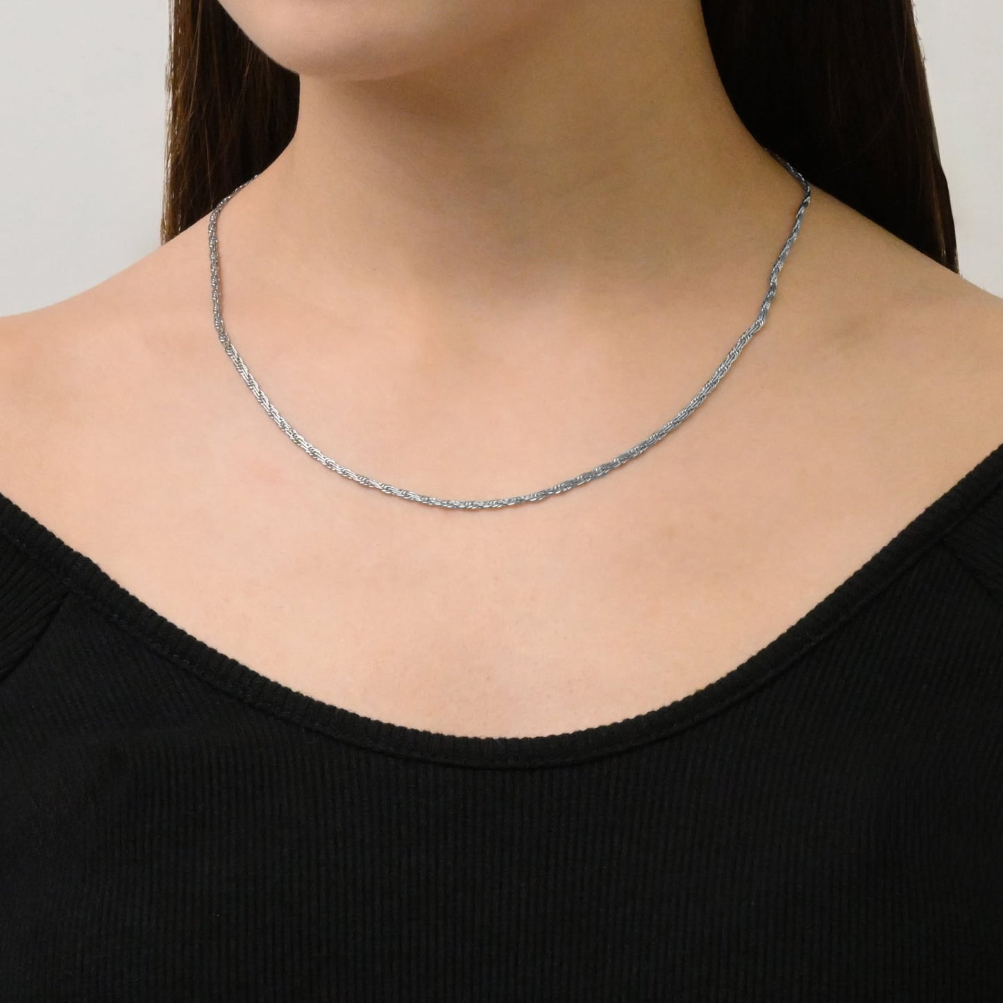Flat rope chain necklace(rne0015s)