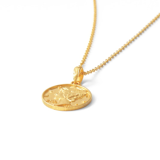 Hawaiian liberty coin necklace(Hne0003g)