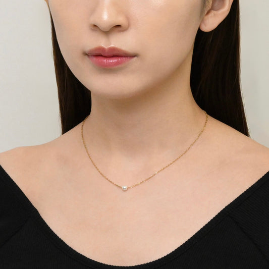 Single pearl necklace(rne0064g)