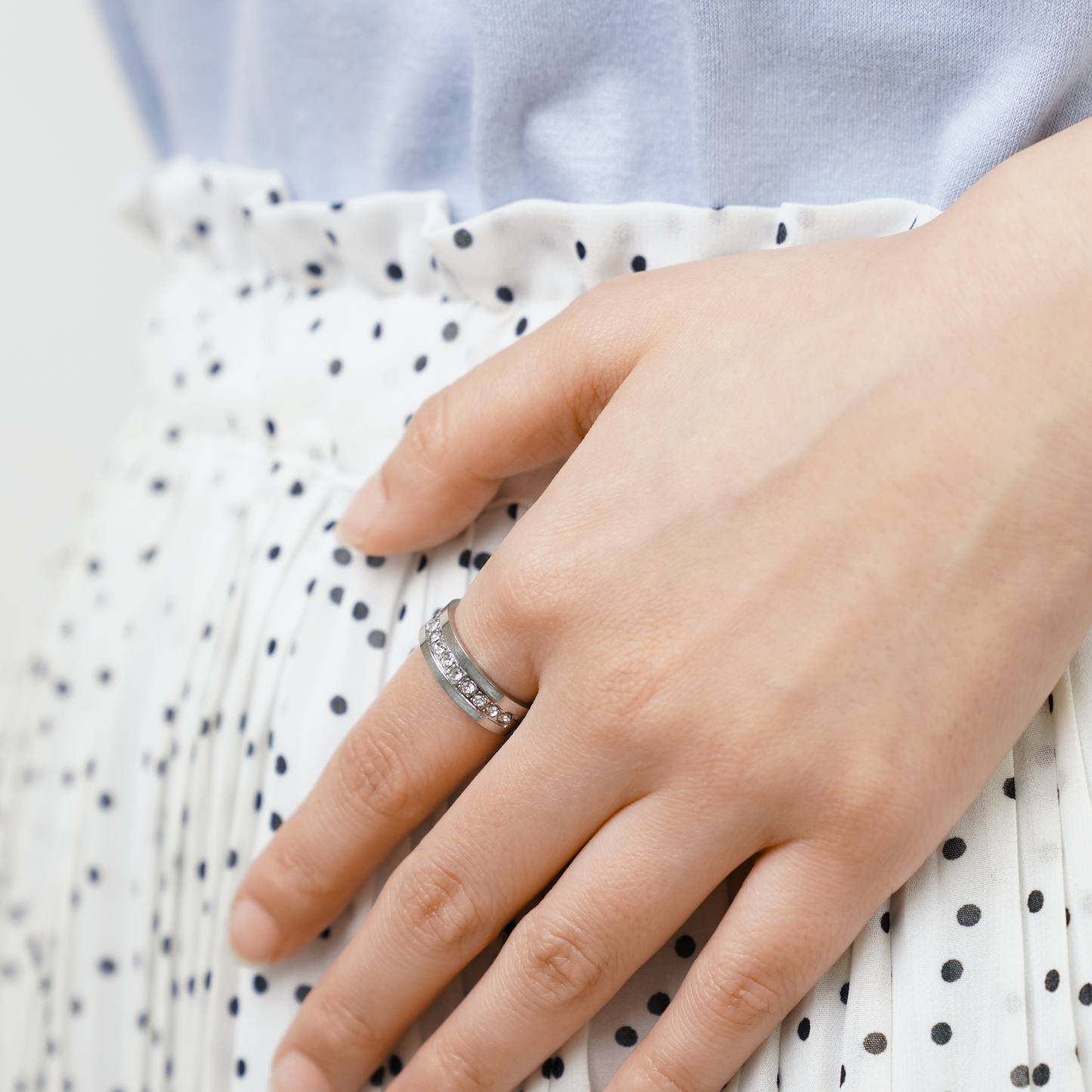 Cz half eternity ring (rri0113s)