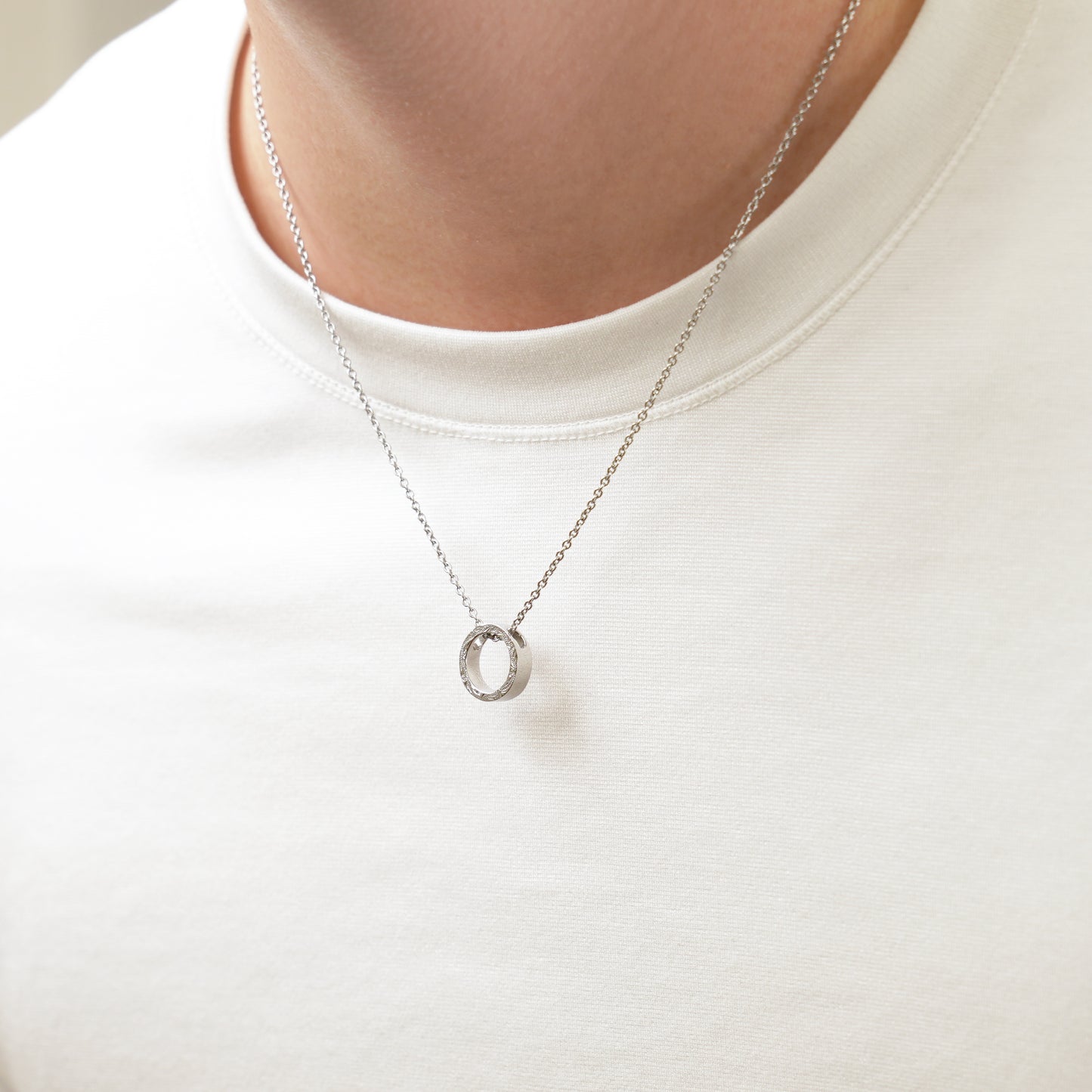 Hawaiian scroll circle necklace (Hne0014s)