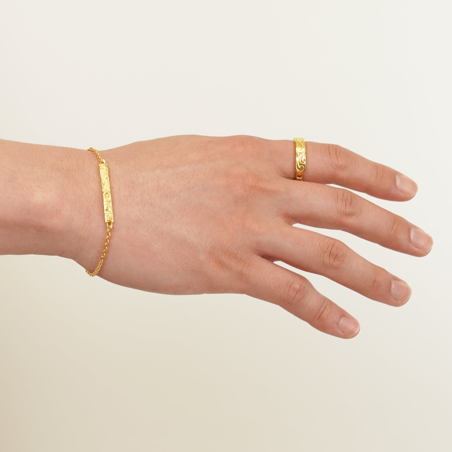 Hawaiian kaleikini chain ring (Hri0013g)