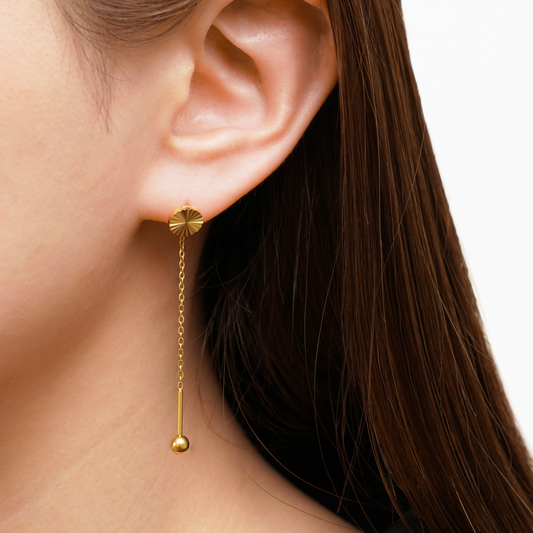 Jagged circle long chain pierce (rpi0080g)