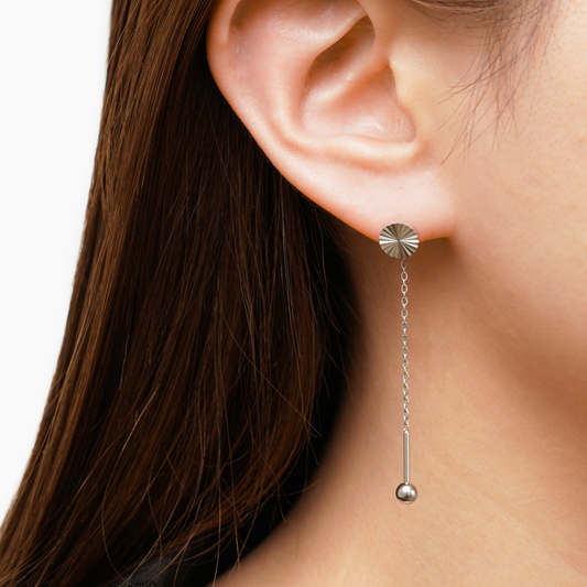 Jagged circle long chain pierce (rpi0081s)