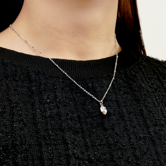 Oval zirconia necklace (rne0122s)