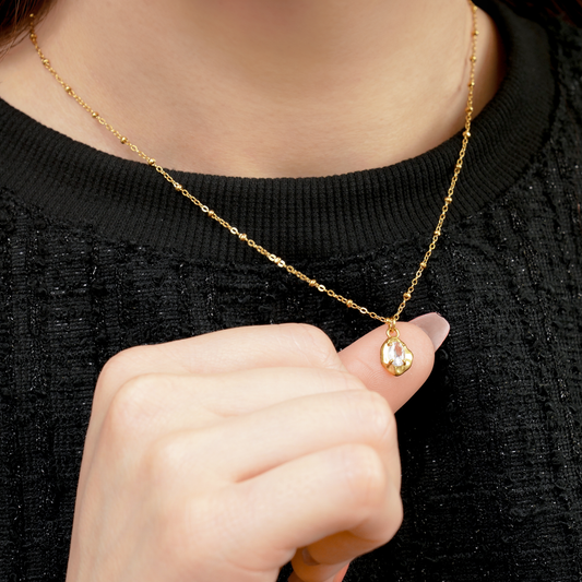 Oval zirconia necklace (rne0121g)