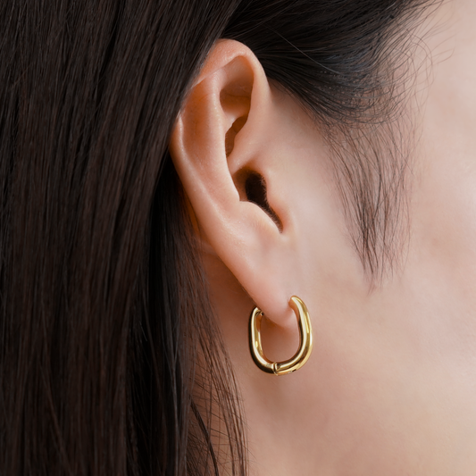 Small square hoop pierce(cpi0013g)