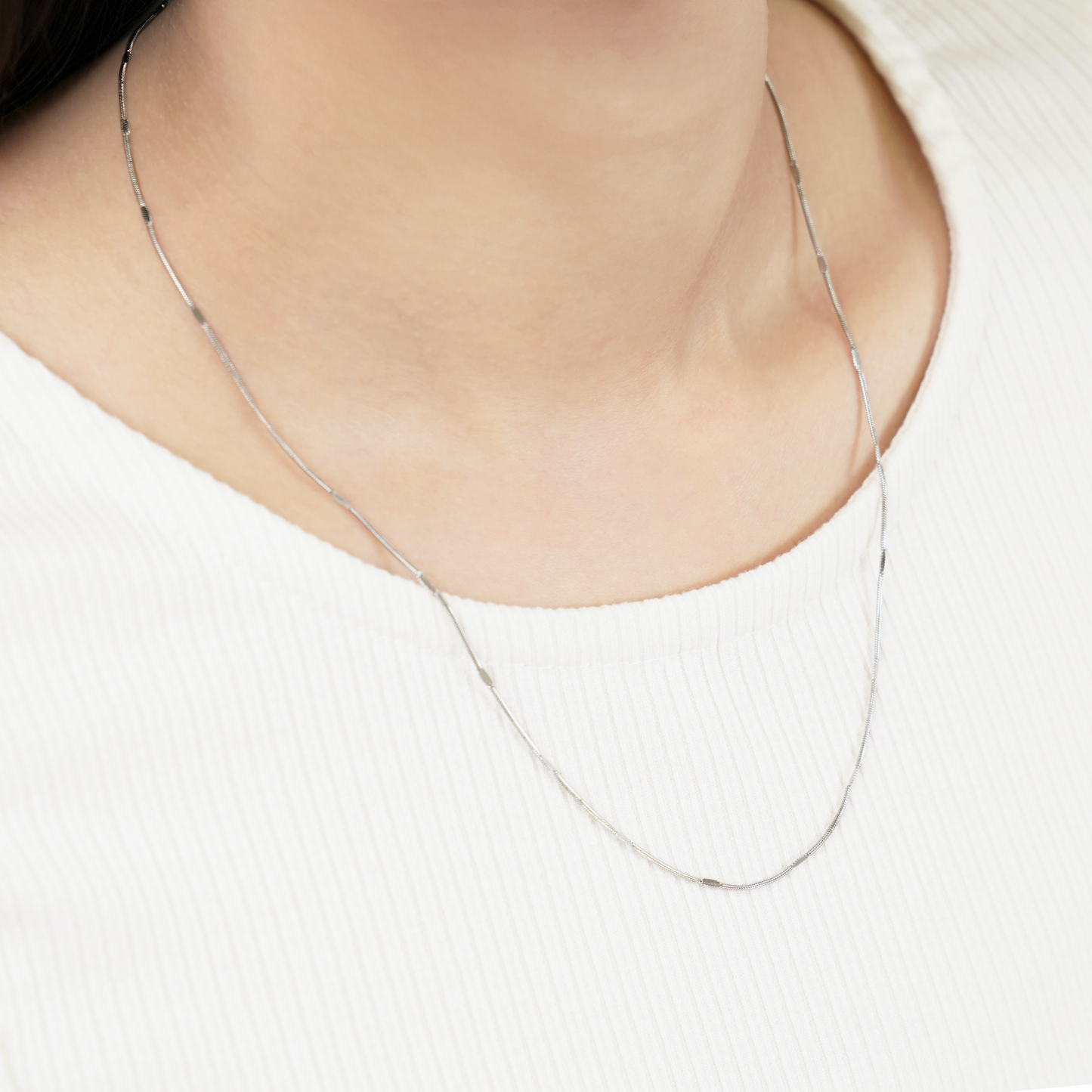 Round snake crushed necklace(rne0063s)