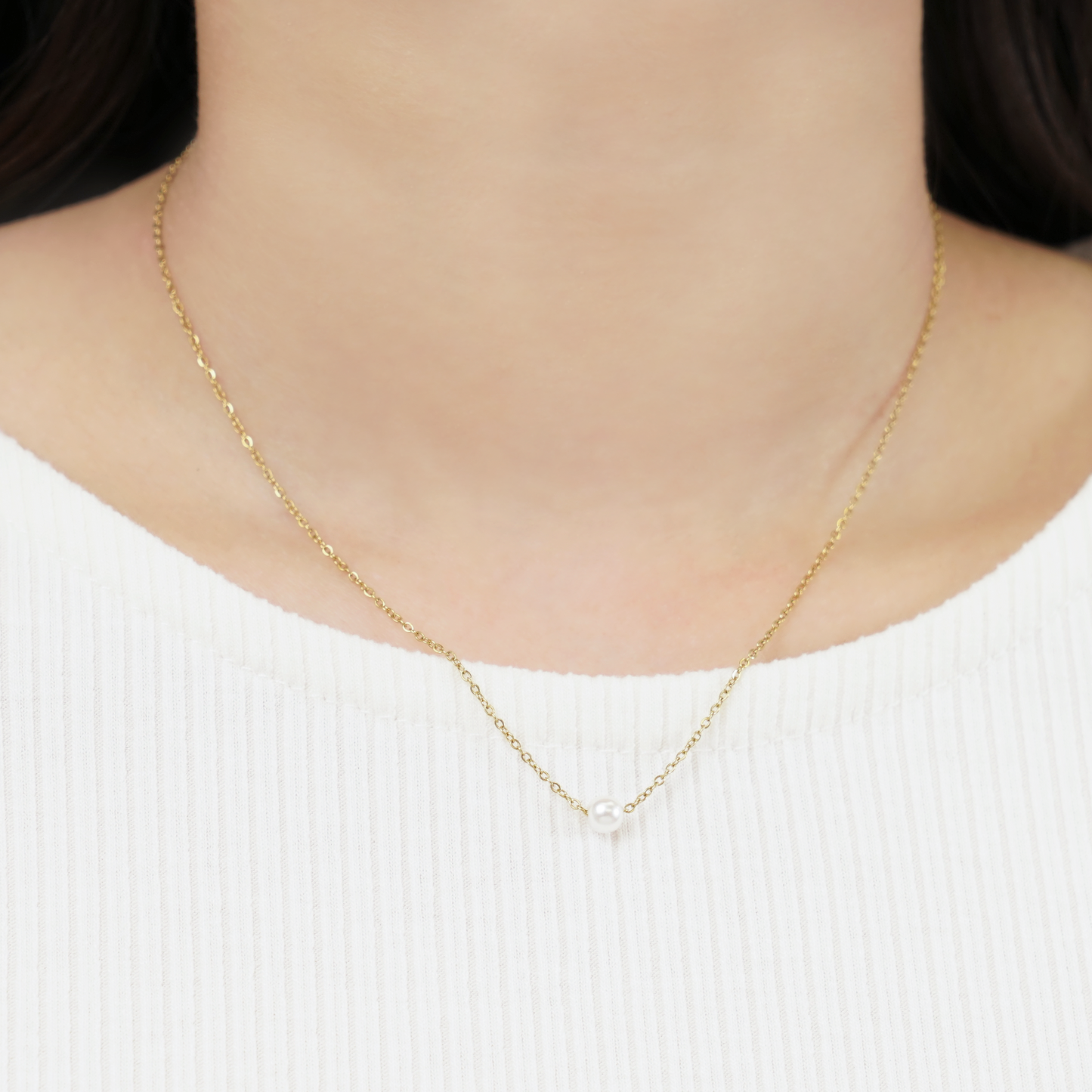 Single pearl necklace(rne0064g)