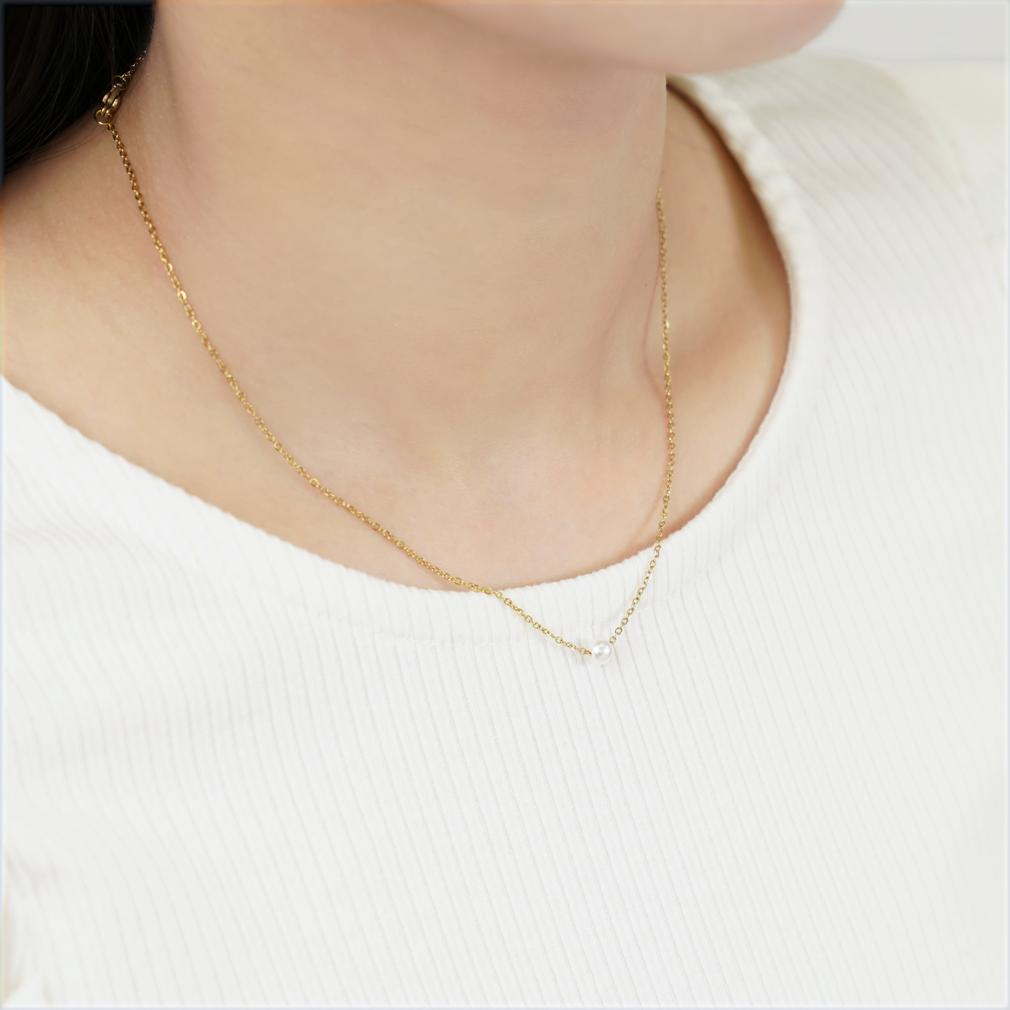 Single pearl necklace(rne0064g)