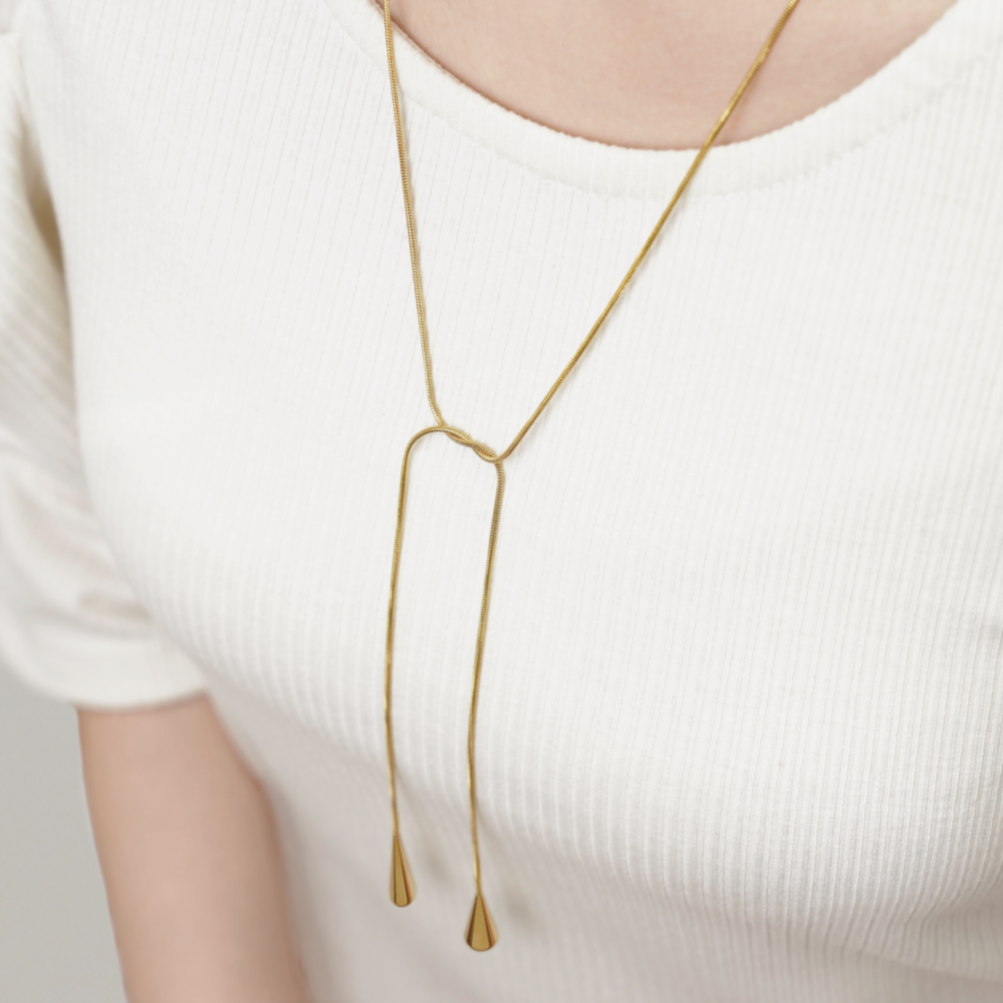 Drop long snake necklace(rne0086g)