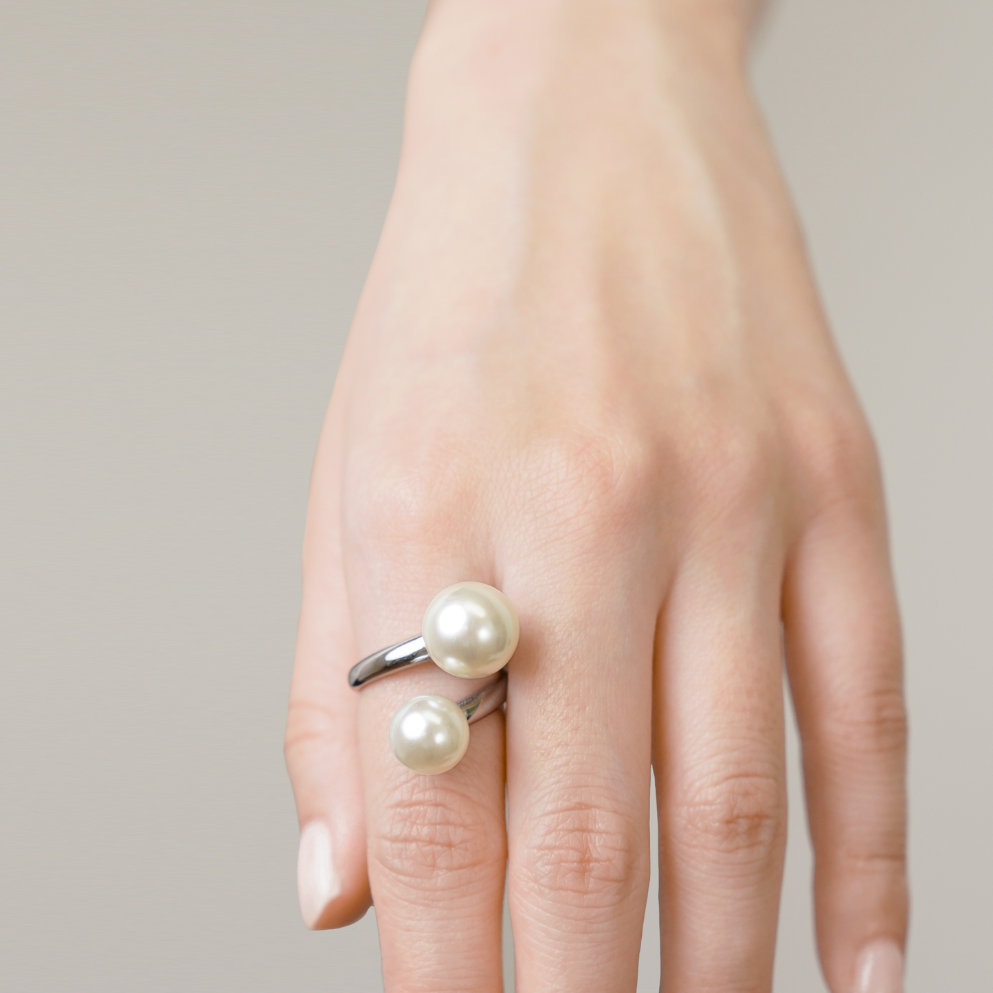 Double pearl ring(rri0017s)