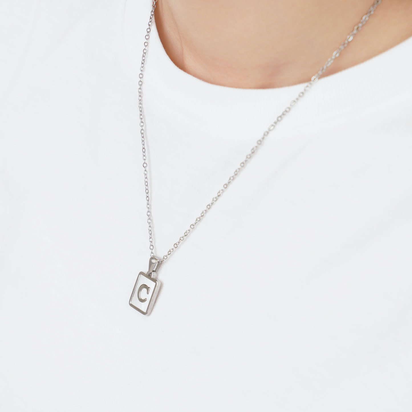 Alphabet shell necklace(rne0115s)