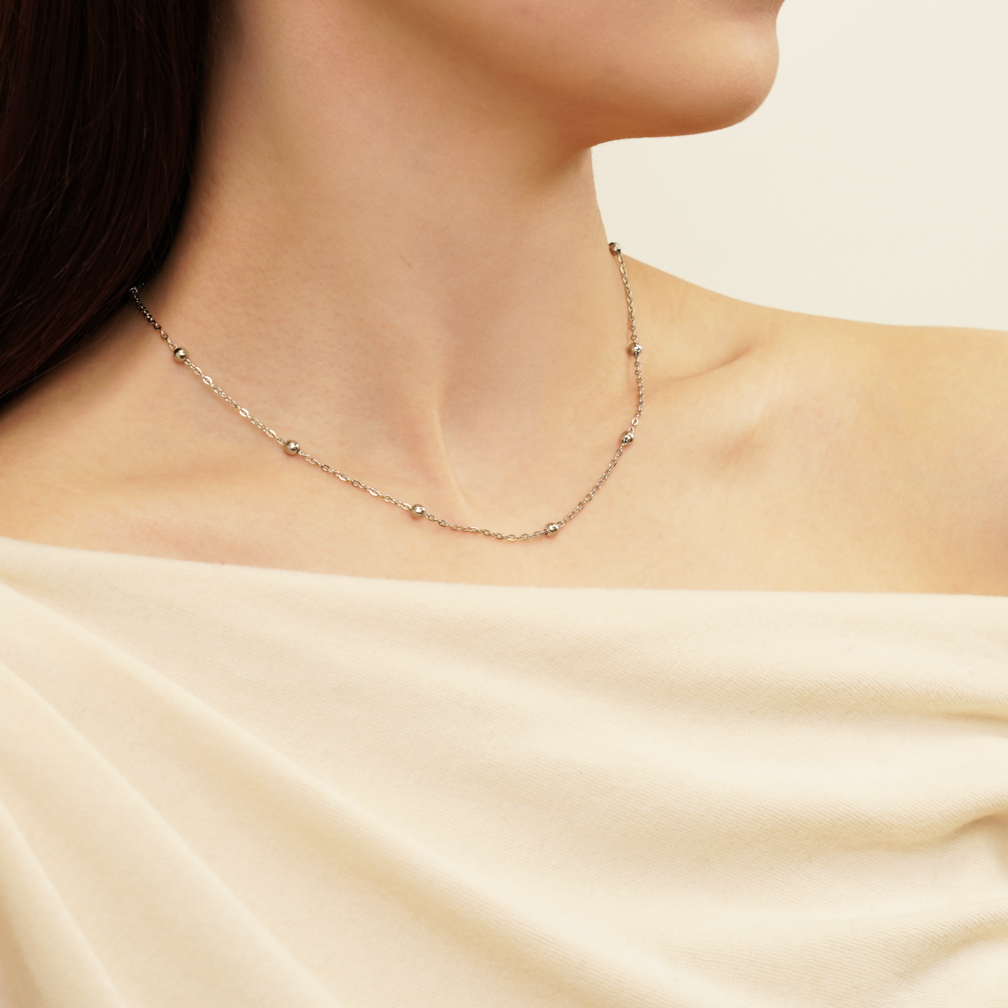Dot chain necklace(rne0075s)