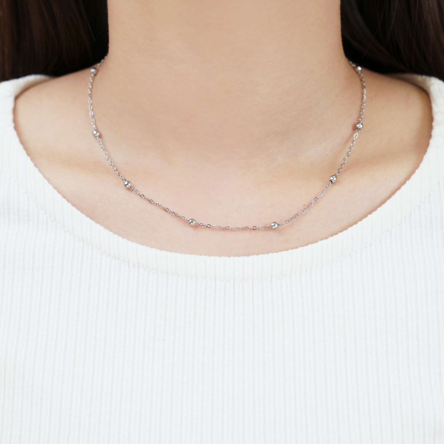 Dot ball necklace (rne0112s)