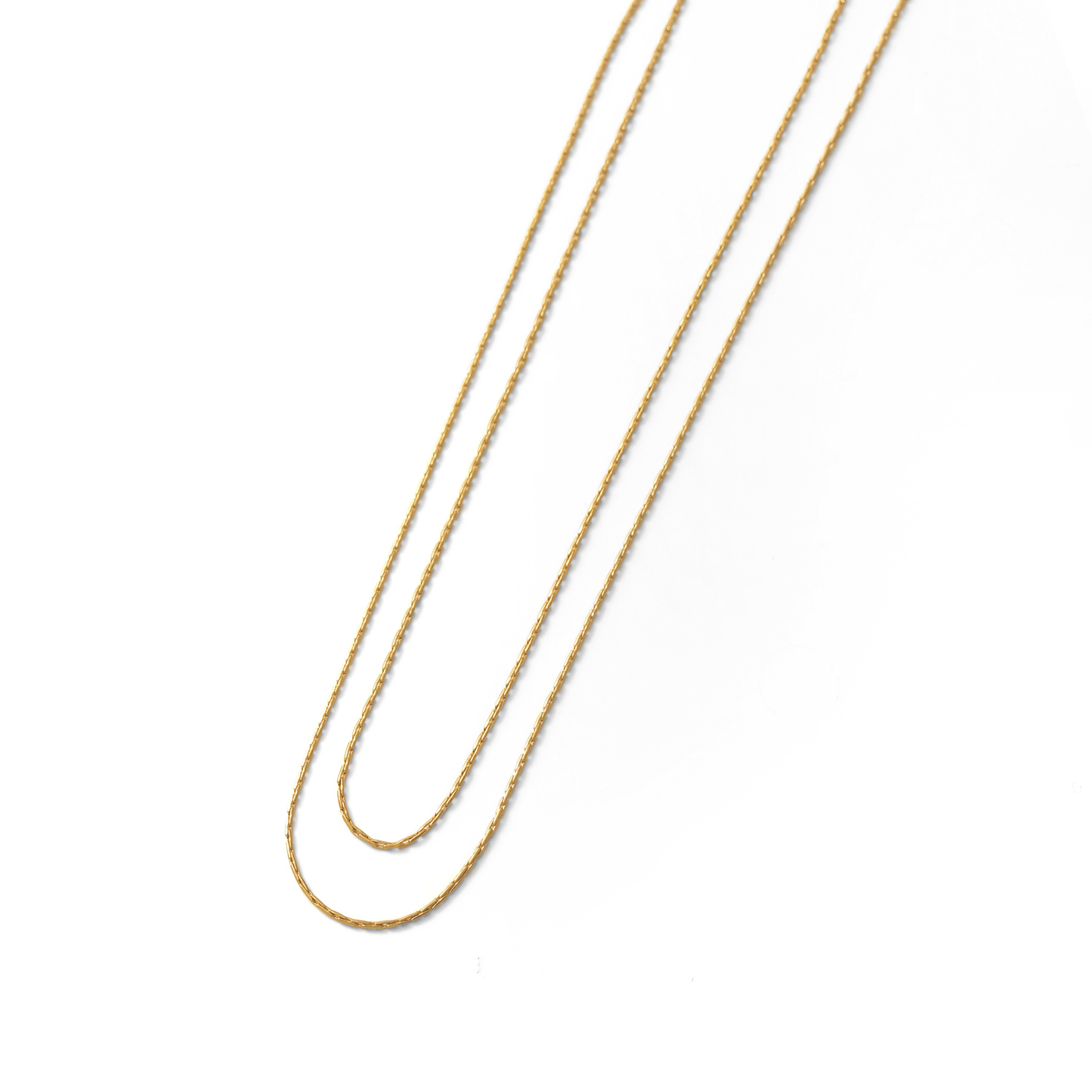 Double chain necklace (rne0109g)