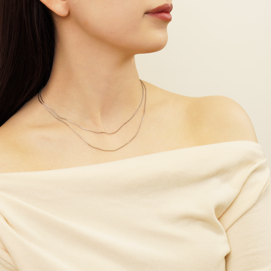 Double chain necklace (rne0110s)